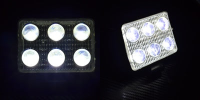 LED прожектор 18W, 3D дизайн, 6 диода – мощен алуминиев прожектор