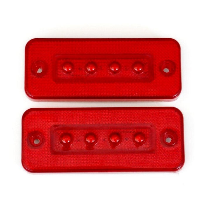 Червен LED габарит с 4 диода, 24V за камион/ бус/ ремарке