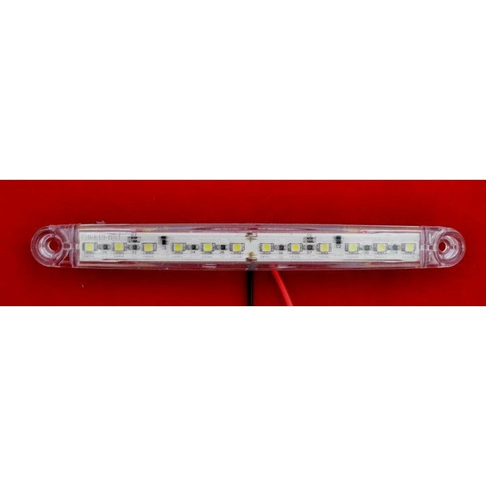 Бял LED габарит за всички товарни автомобили, ремарке, бус или кемпер - 12V