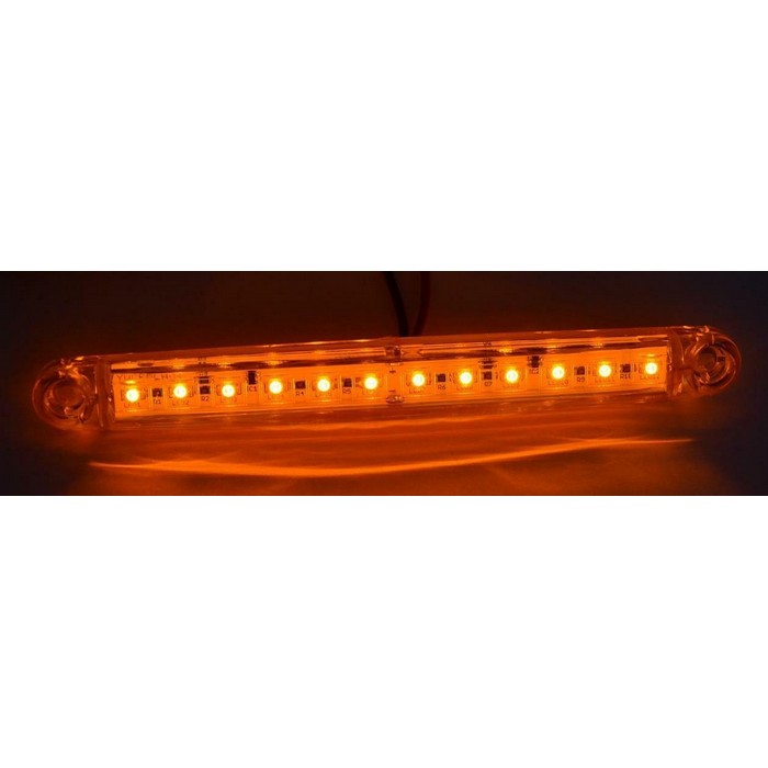 Жълт LED габарит за всички товарни автомобили, ремарке, бус или кемпер - 24V