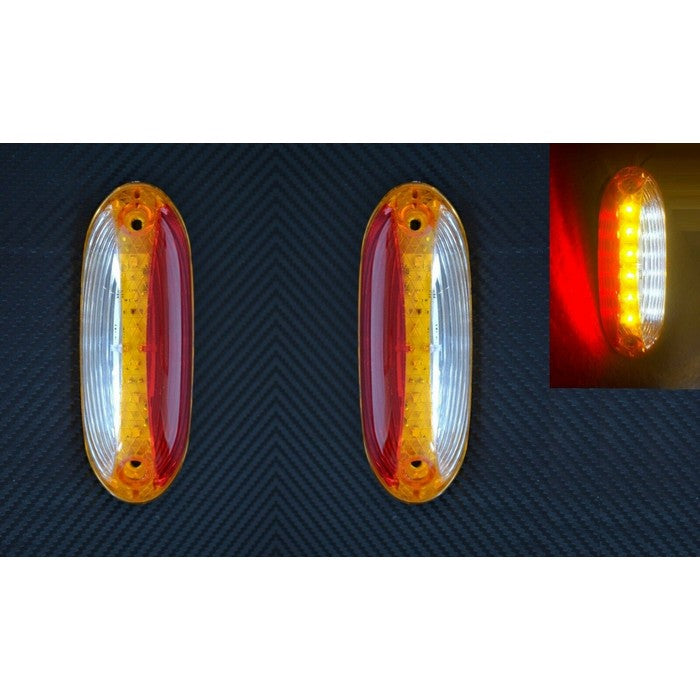 LED габарит с тройна функция за вертикален монтаж 18 SMD диода, 24V