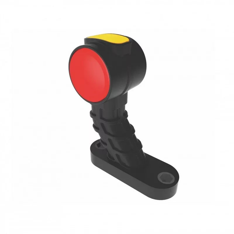 Дясно тройно косо LED NEON рогче, кръгли стъкла Ч/Б/Ж - 12/24V