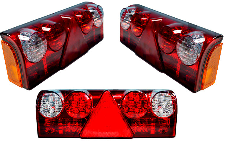 Голям LED стоп за ремарке с триъгълник, 24V, тип Krone