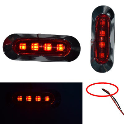Диоден габарит LUX, с 4 диода, червено стъкло, 24V