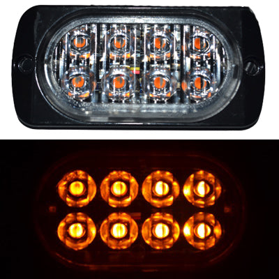 Блиц габарит Пътна помощ с оранжевa светлина, бяло стъкло, 4 LED, 24W