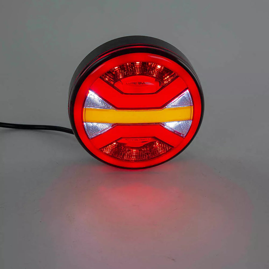 LED Неон стоп кръгъл 24V, ЧЕРВЕНО-ЖЪЛТО-БЯЛО