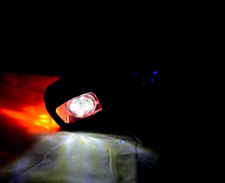Jumbo голямо тройно LED рогче – правоъгълно косо, 12/24V