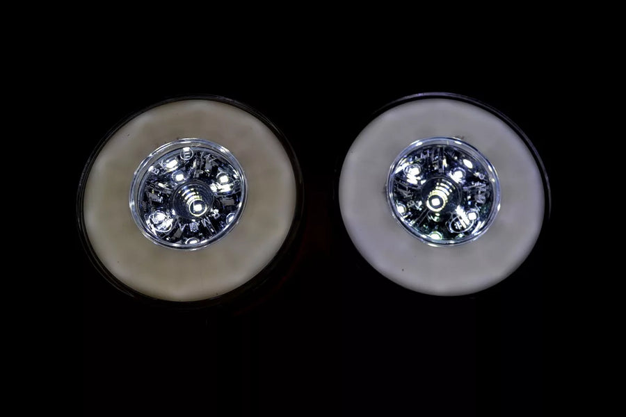 Неон LED габарит за огледало, Червено/Бяло - 12/24V