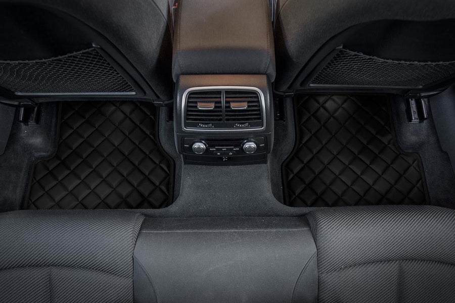 Кожени стелки за VW GOLF VII 2012+ черно, антиплъзгащи