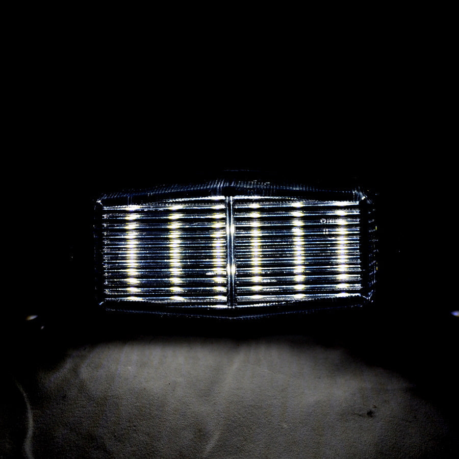 Универсален old school LED габарит, бяла светлина, 12/24V, DOUBLE BURNER