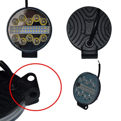 Тънък кръгъл LED халоген- прожектор, алуминий, 34 диода, 34W