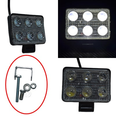 LED прожектор 18W, 3D дизайн, 6 диода – мощен алуминиев прожектор