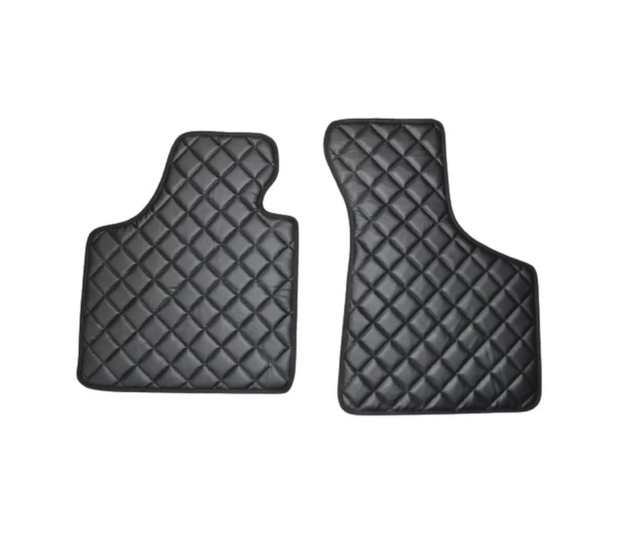 Anti-slippery кожени стелки за AUDI A3 (8P) 6, 2003 - 2013, черно - ПРЕДНИ