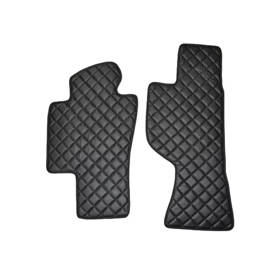 Anti-slippery кожени стелки за VW GOLF VI 2008 - 2013, черно - ПРЕДНИ