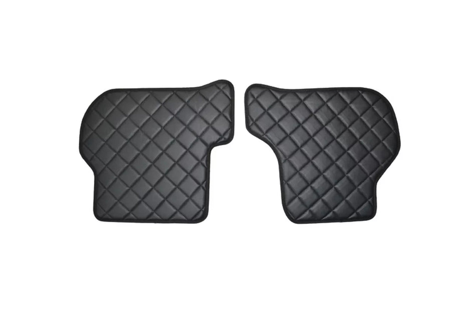 Anti-slippery кожени стелки за VW GOLF VI 2008 - 2013, черно - ЗАДНИ