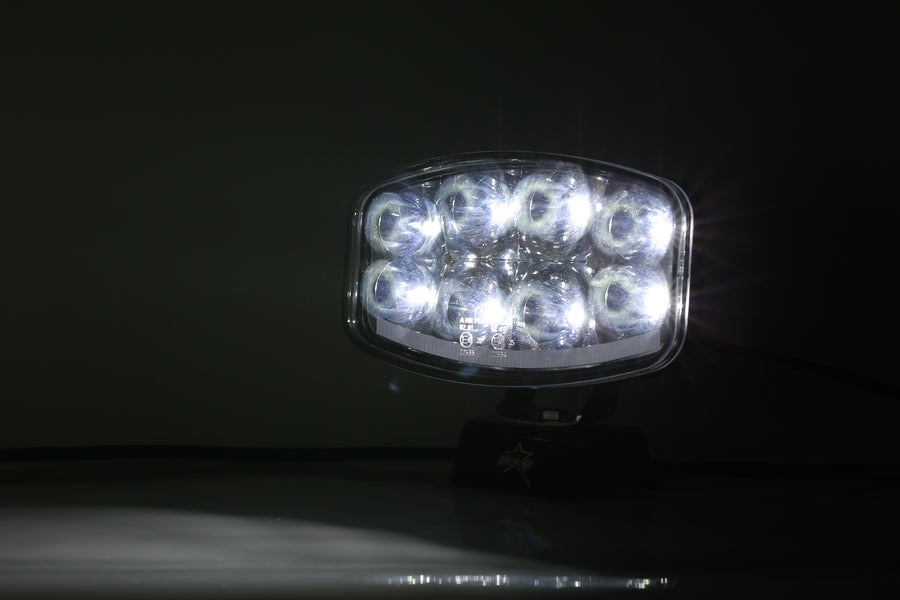 64W LED ЛЕД Фар Халоген Лампа с Три Функции Неон Neon Ефект 12V - 24V Бяла светлина 6500LM