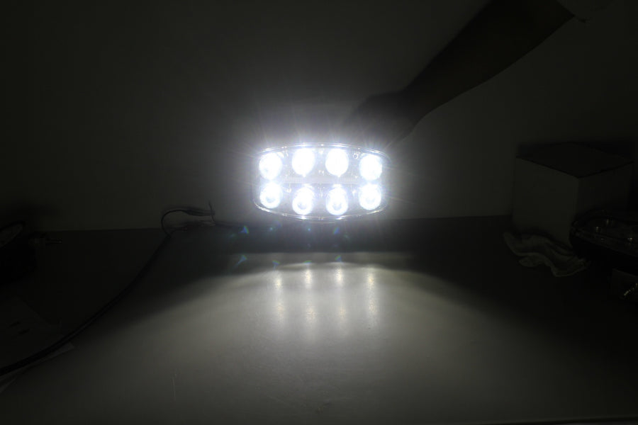 64W LED Лед Фар Халоген с Три Функции Неон Neon ефект 12-24V Бяла светлина 6500LM