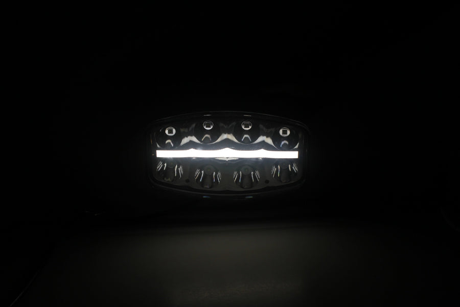 64W LED Лед Фар Халоген с Три Функции Неон Neon ефект 12-24V Бяла светлина 6500LM