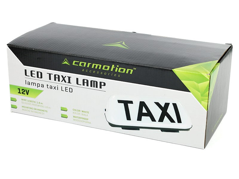 LED лампа TAXI 12V с бяла светлина, магнитно закрепване и захранващ кабел 1,8 м, Бяла