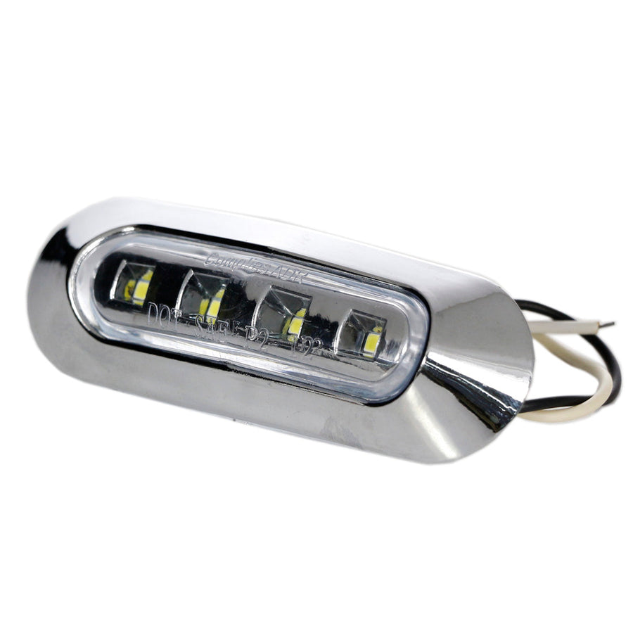 Диоден габарит хром лукс червено/жълто с 4 диода, 12V