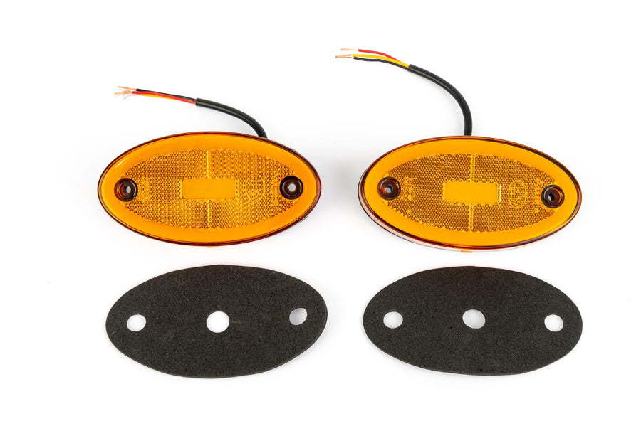 LED Светодиоден Габарит, 116mm x 60mm, Оранжев, Жълт, Неон Ефект, Три Функции,12V-24V