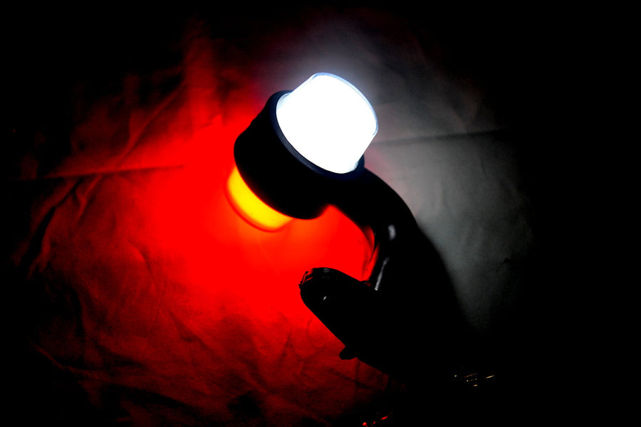 LED габарит, криво рогче НЕОН, червено/бяло
