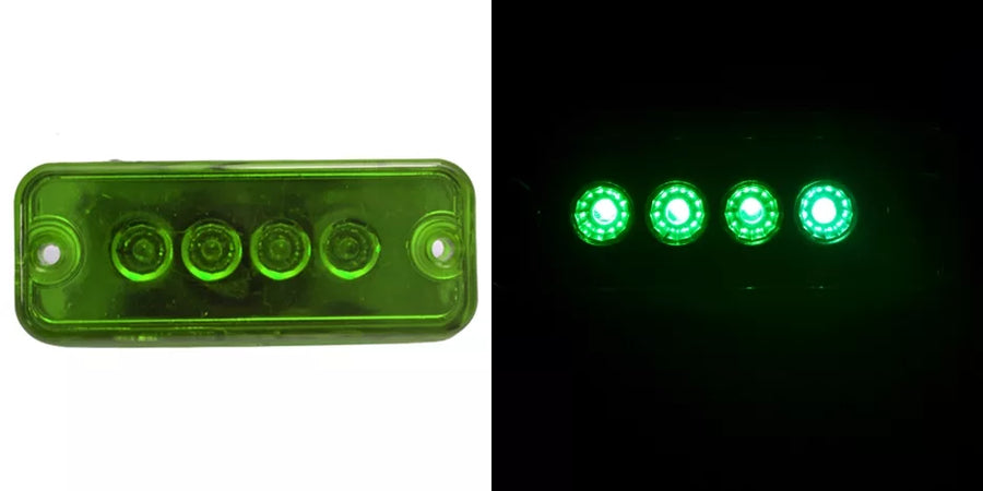 4 LED диоден габарит, ЗЕЛЕН - 24V