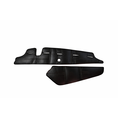 Черни кожени стелки за табло за Volvo FH5 2021+ със сензор, гладка кожа с елементи
