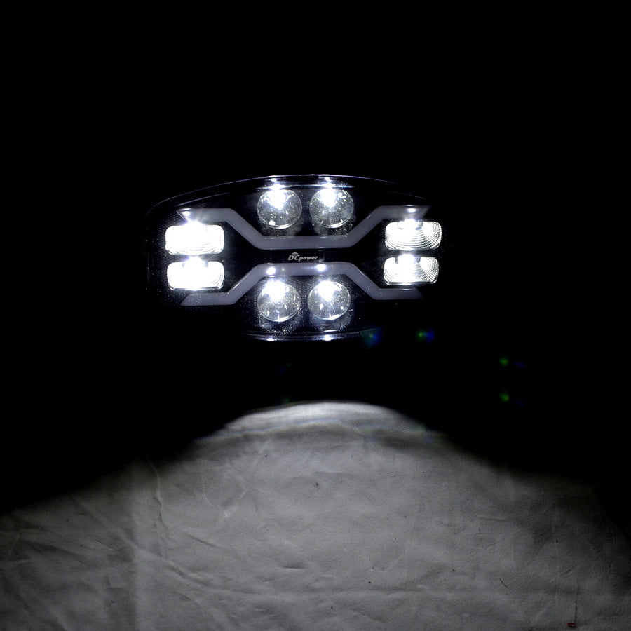 Овал Комбо LED Халоген + дневна бяла/ жълта NEON светлина, 16 диода, 12/24V