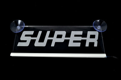 Табела с надпис "SUPER", лазер, 12/24V, 250мм.