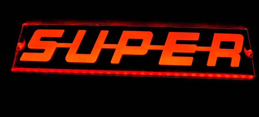 Табела с надпис "SUPER", лазер, 12/24V, 500мм.