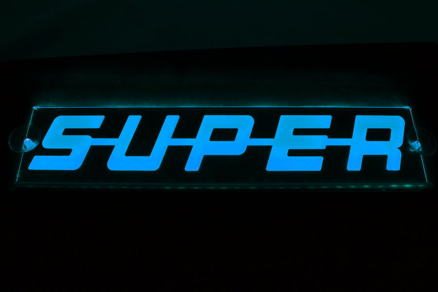Табела с надпис "SUPER", лазер, 12/24V, 500мм.