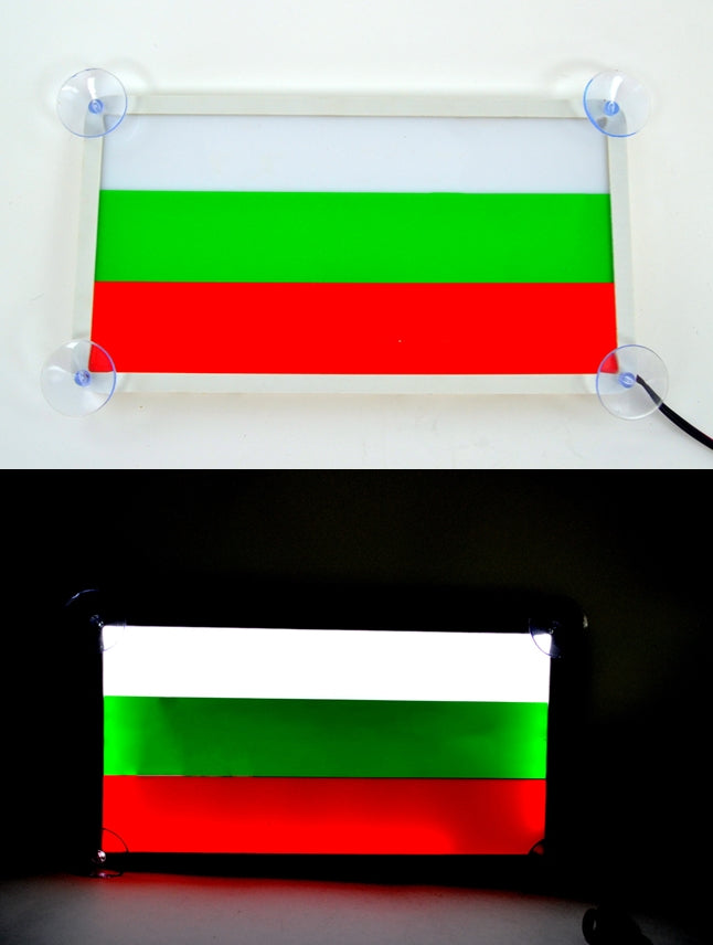 3D Табела BULGARIA, бяло, зелено, червено