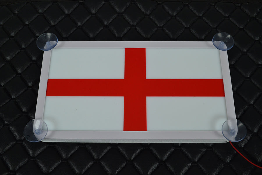 3D табела, флаг England, бяло/червено, 24V