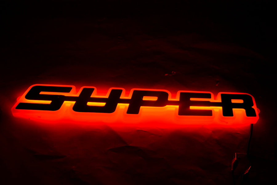 Огледална табела Super, за решетка, 24V, червена, огледален плексиглас