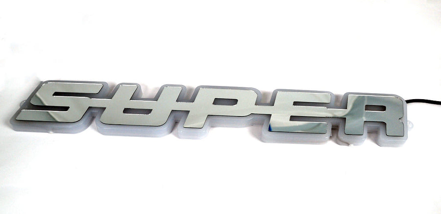 Огледална табела Super, външна - 24V, синя, огледален плексиглас
