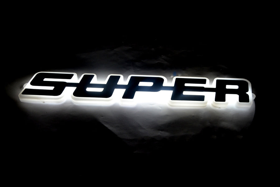 Огледална табела Super, външна - 24V, бяла, огледален плексиглас