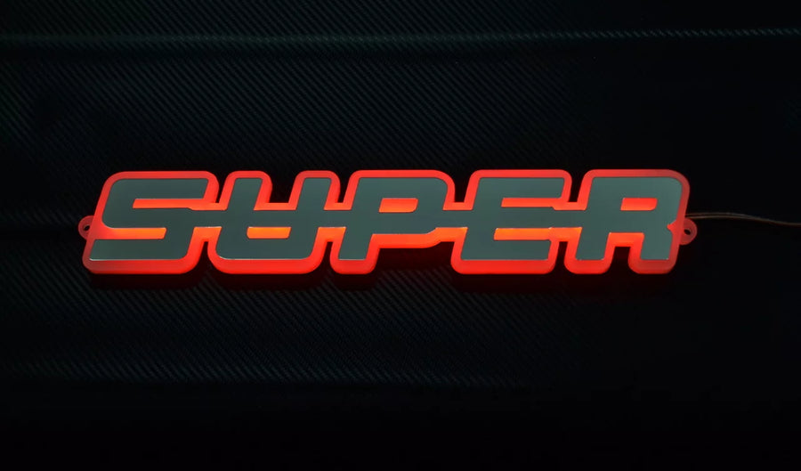 Огледална табела Super, външна за решетка, 12/24V, червена