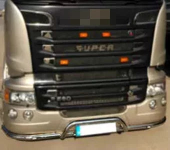 Ролбар под предна броня с извивка над номер за Scania R 2004-2016