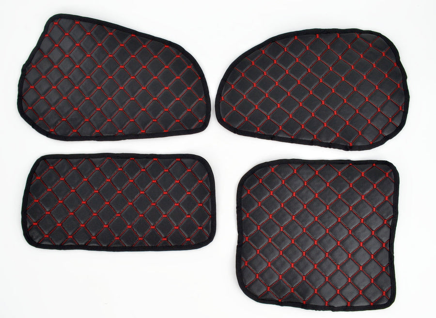Стелки врати за SCANIA R SERIES 2010-2016 - door panels + add cover, черно с червен шев, Non-slip