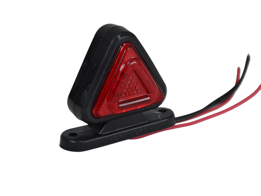 Триъгълно LED рогче, 18 диода, червено/жълто, 12V/24V