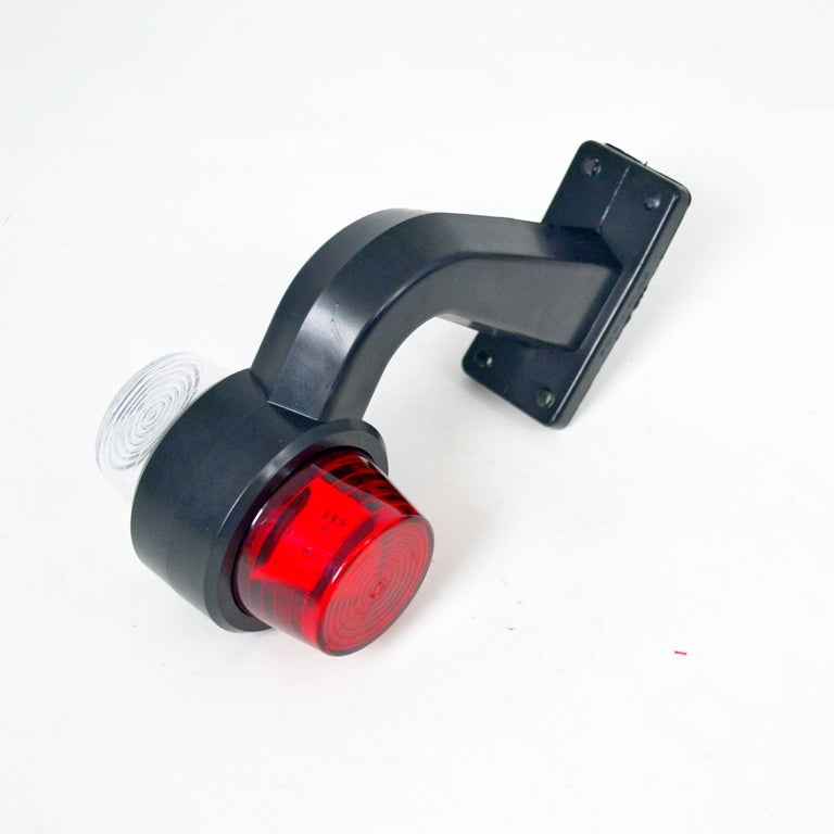 Maxi габарит, криво LED рогче, червено/бяло, 12/24V