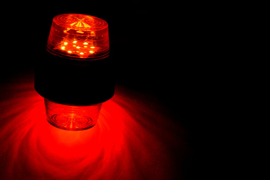 Maxi габарит, криво LED рогче, червено/жълто, 12/24V