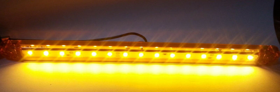 ЛЕД LED Оранжев Диоден Маркер Габарит Токос със 15 светодиода за камион ремарке бус ван каравана платформа 12V-24V MAR813