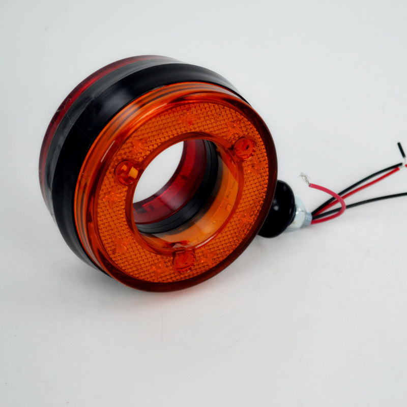 LED габарит за огледало 12/24V – червено-жълто, тип "обеца"