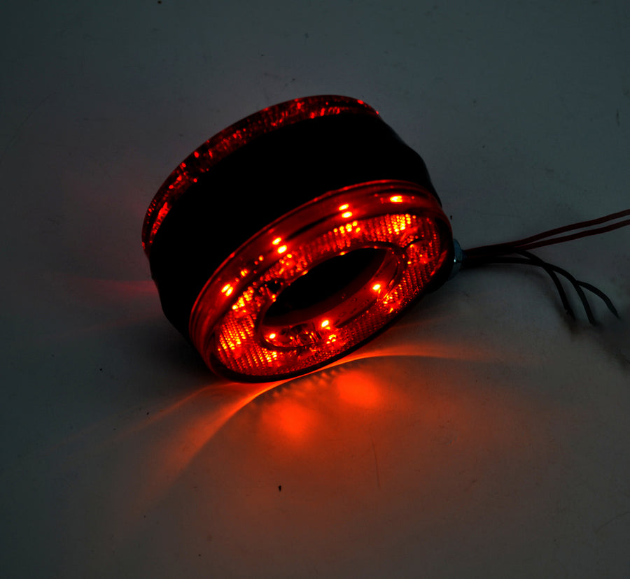 LED габарит за огледало 12/24V – червено-жълто, тип "обеца"