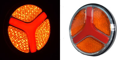 Кръгъл LED стоп, 2 функции - мигач и неон габарит
