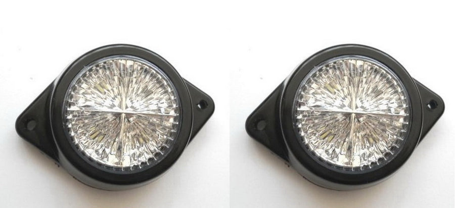 Кръгъл бял Led габарит, с 4 диода, 12V