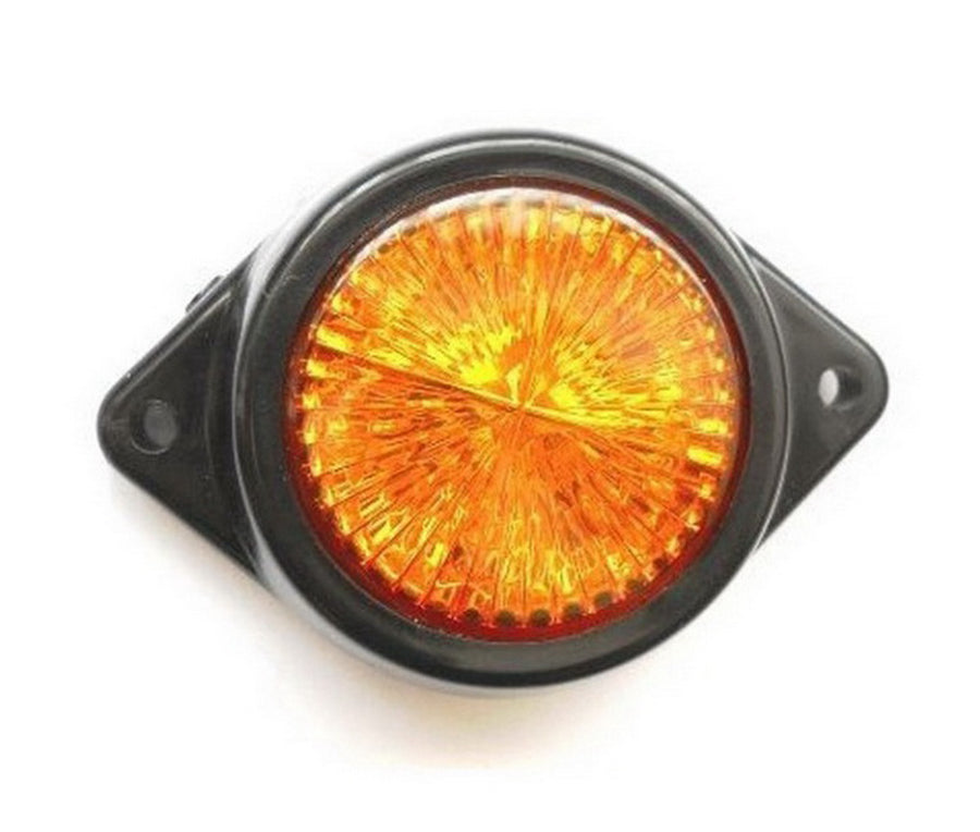 LED габарит с 4 диода, 24V, кръгъл - жълт