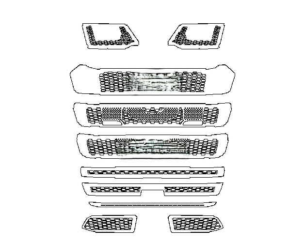 Предна решетка радиаторна (с халоген) за Scania S, 10 части